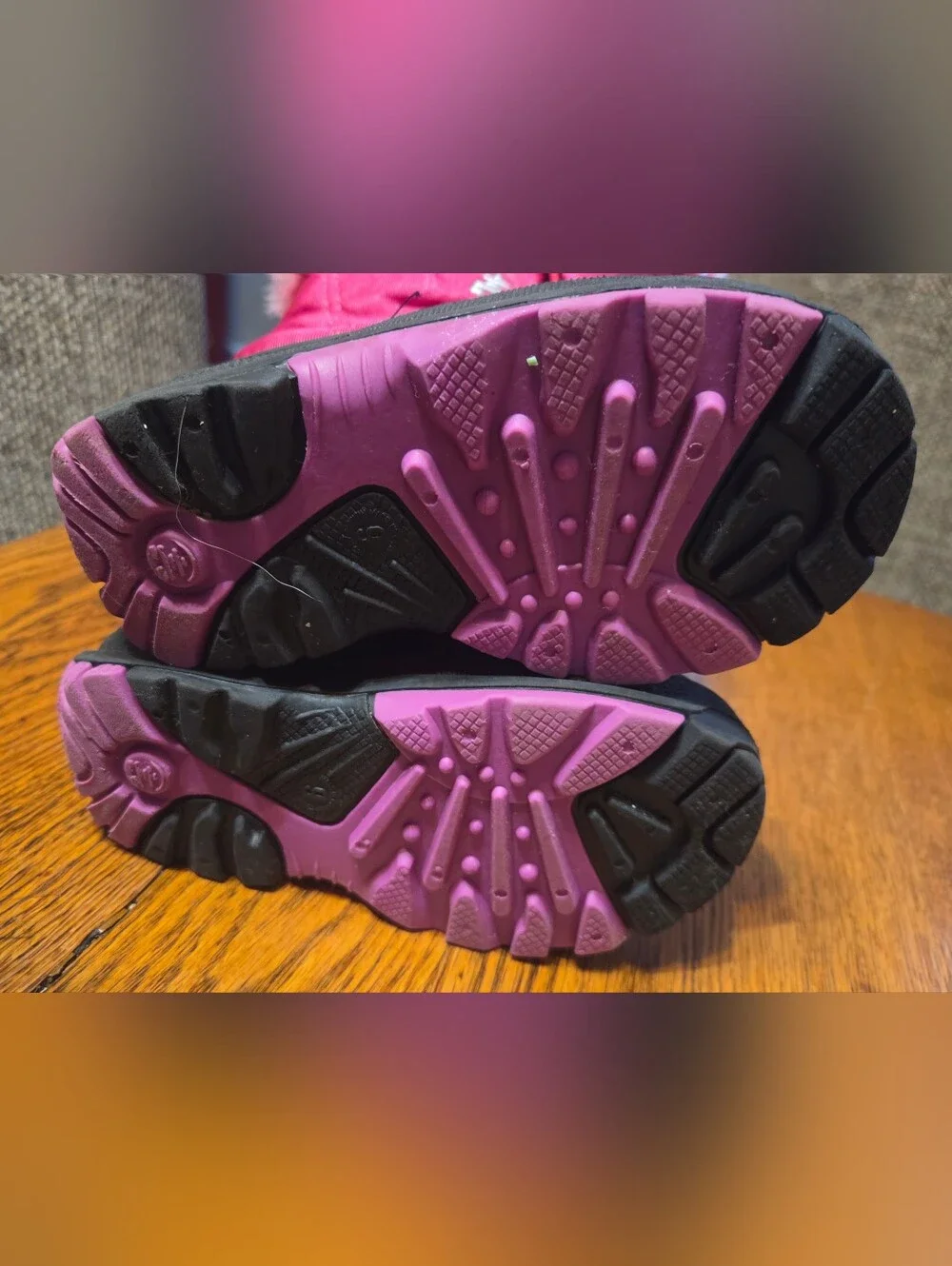 Kamik Pink Faux Fur Snow Boots Liittle Girl's Size 9